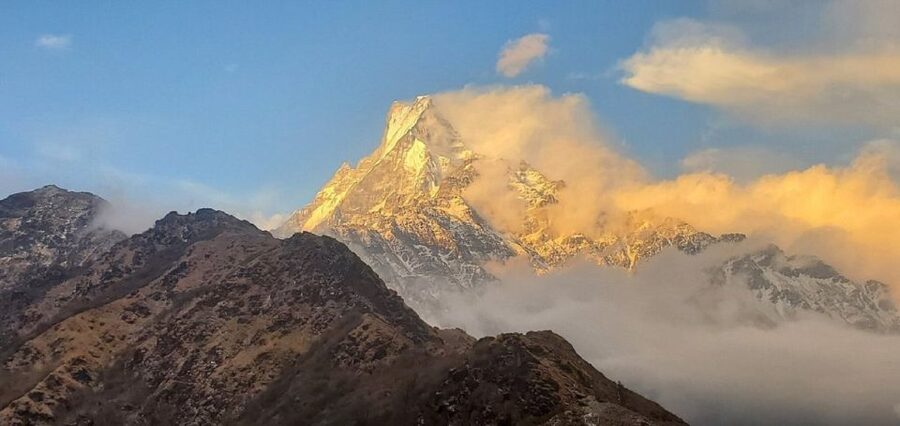 Australian Base Camp Hike For Sunrise over the Himalayas - Arriving at Australian Camp before sunrise