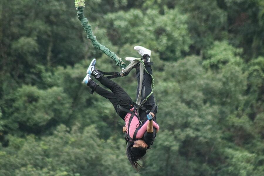 Double Dare: Tandem Bungee Adventure - Sharing the freefall near Pokhara