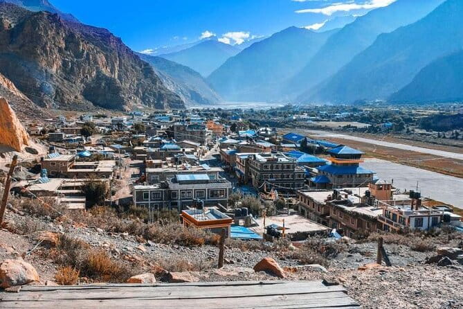 "Exclusive Round-Trip Transfer: Pokhara to Jomsom & Muktinath" - Villages, fields, rivers, and mountain views