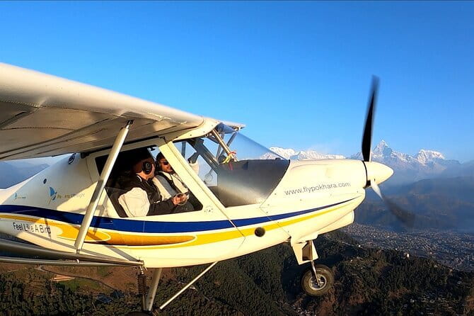 Himalayas Ultra Light Aircraft flight - Seeing Fishtail and the Annapurna peaks from above