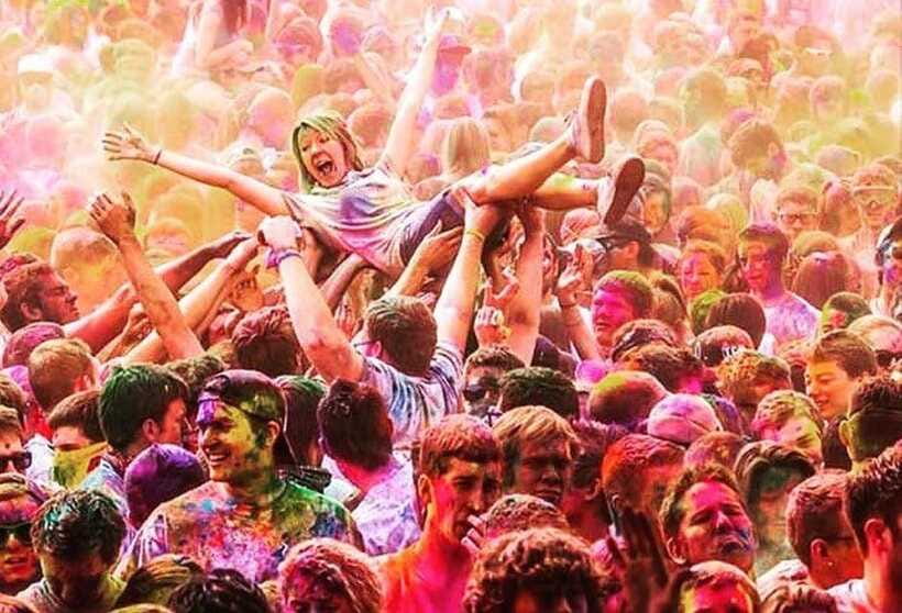 Kathmandu Durbar Square | Holi Festival Celebration 2 March - Staying safe when the powder starts flying