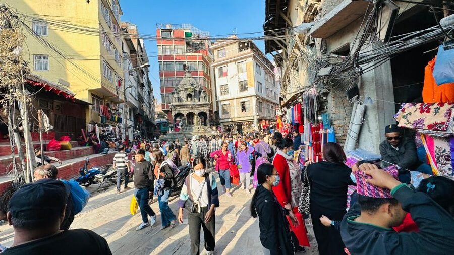 Kathmandu Heritage Walk | Heritage Walk of Kathmandu - Akash Bhairab Temple in Indrachowk