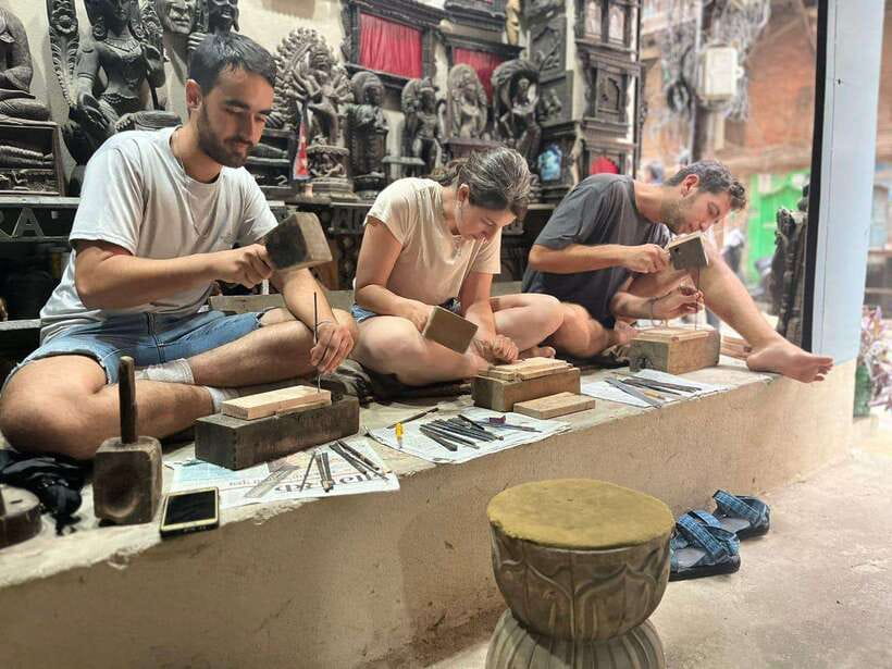 Kathmandu: Wood Carving Workshop with Local Artisan (Thamel) - Learning the symbols behind the patterns