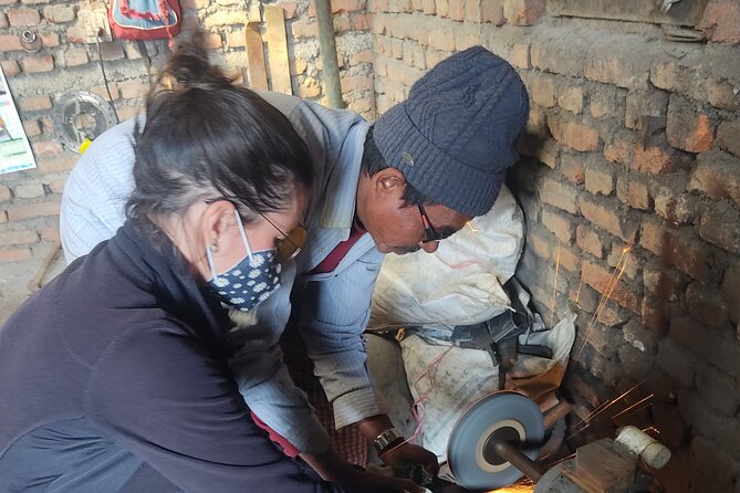 Knife (Khukuri) Making Workshop- Forge of the Gurkhas - Grinding, buffing, and the safety boundary