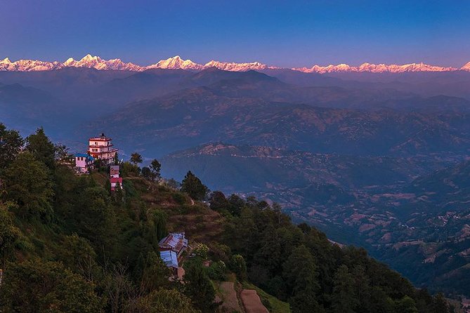 Mt Everest view from Nagarkot -hiking to Changu UNESCO site - The three to four hour walk through rural Nepal