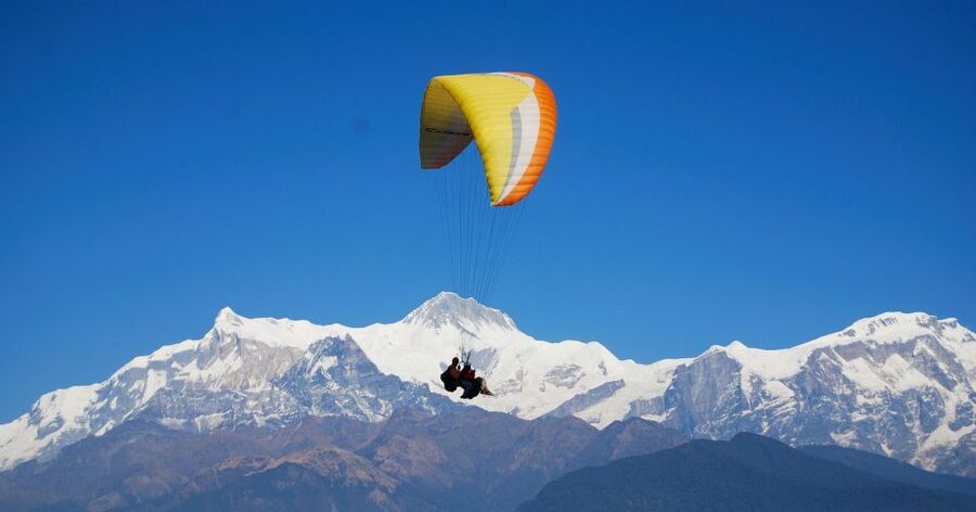 Pokhara: Adventure Paragliding Trip with Photos and Videos - Taking Off Above Pokhara Valley