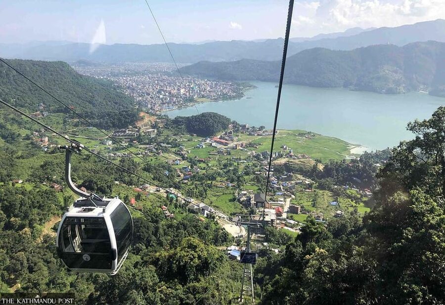 Pokhara Sarangkot : Cable Car (Himalayas) Sunrise Tour - Riding the Annapurna Cable Car above Pokhara